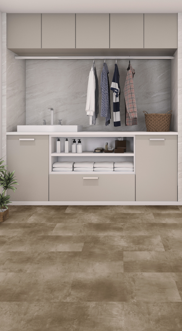 installed vinyl flooring in home